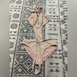 One piece cut our bathing suit